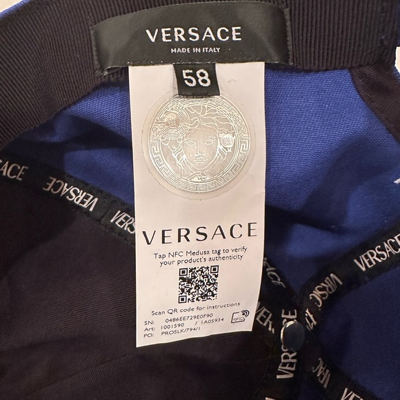 AUTH Versace Blue Baseball Hat - Picture 2 of 2